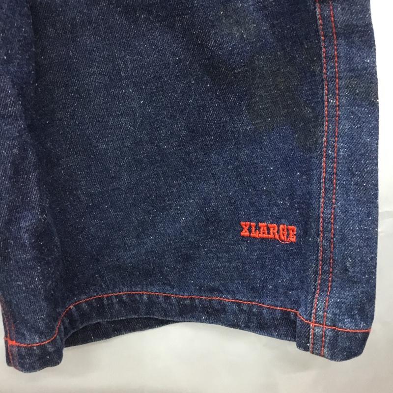 エクストララージ XLARGE パンツ ショートパンツ 短パン ハーフパンツ 32インチ 無地 インディゴ / インディゴ /  メンズ USED 古着 中古 10108742