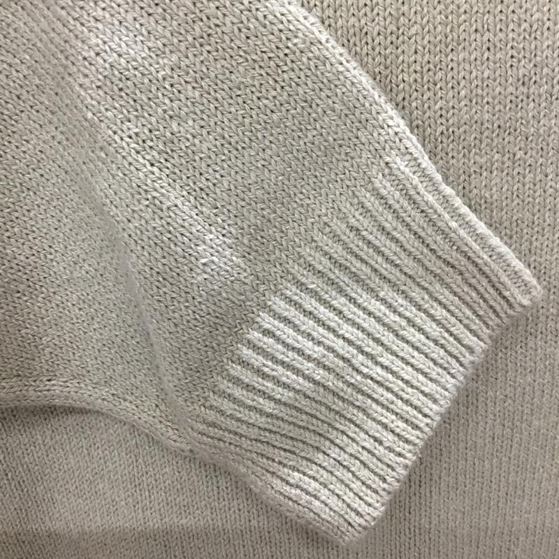 ブルックスブラザーズ BROOKS BROTHERS ニット、セーター 長袖 コットン リネン 綿麻 Vネック M 無地 ベージュ / ベージュ /  メンズ USED 古着 中古 10112881