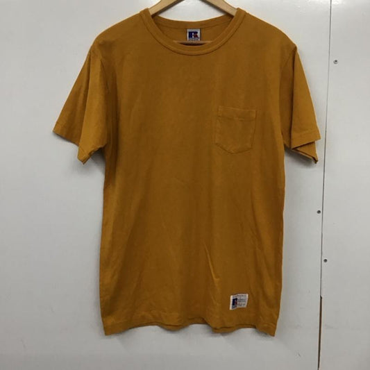 ラッセルアスレティック Russell Athletic Tシャツ 半袖 半袖カットソー 無地Tシャツ クルーネックカットソー L 無地 黄 / イエロー /  メンズ USED 古着 中古 10132572