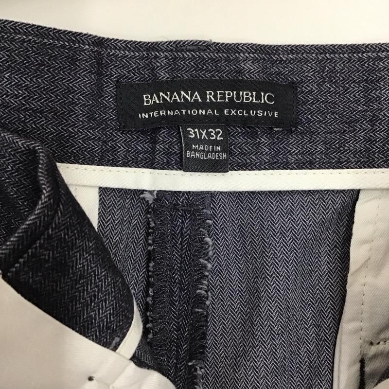 バナナリパブリック BANANA REPUBLIC パンツ スラックス スラックスパンツ スリムパンツ カジュアルパンツ センタータックパンツ ストレッチパンツ 31インチ 無地 灰 / グレー /  メンズ USED 古着 中古 10116875