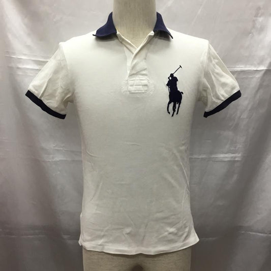 ポロバイラルフローレン Polo by RALPH LAUREN ポロシャツ 半袖 XS 無地 白 / ホワイト /  メンズ USED 古着 中古 10108880