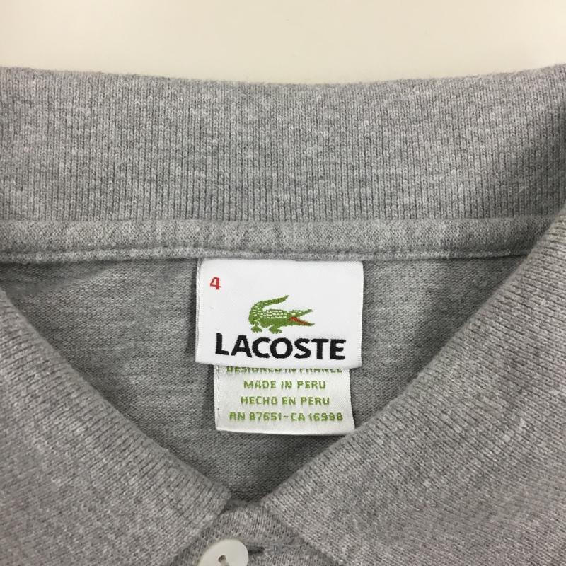 ラコステ LACOSTE ポロシャツ 長袖 5191L ワニ 4 ワンポイント 灰 / グレー /  メンズ USED 古着 中古 10111411