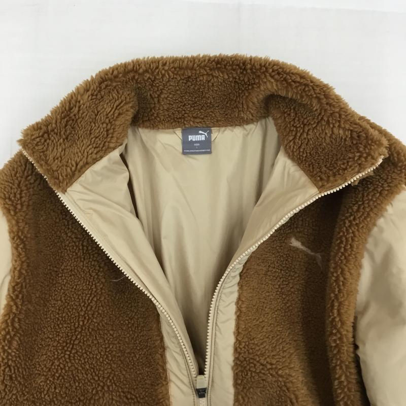 プーマ PUMA ジャケット、上着 ジャケット、ブレザー 673031-74 L ロゴ、文字 茶 / ブラウン /  メンズ USED 古着 中古 10144623