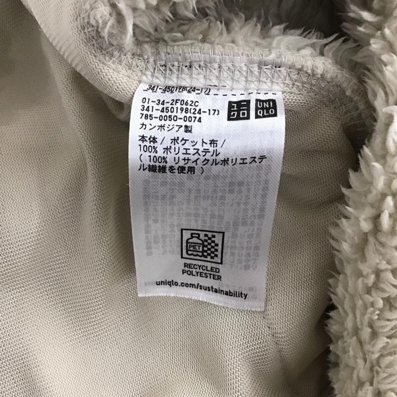 ユニクロ UNIQLO ジャケット、上着 ジャンパー、ブルゾン ボア フリース L 無地 オフホワイト / オフホワイト /  メンズ USED 古着 中古 10141140