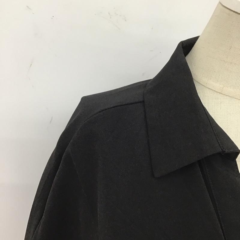 セレクトモカ select MOCA ワンピース ロングスカート 10005326 スキッパーデザイン ロングシャツワンピース 膝下丈 タグ付き FREE 無地 黒 / ブラック /  レディース USED 古着 中古 10112336