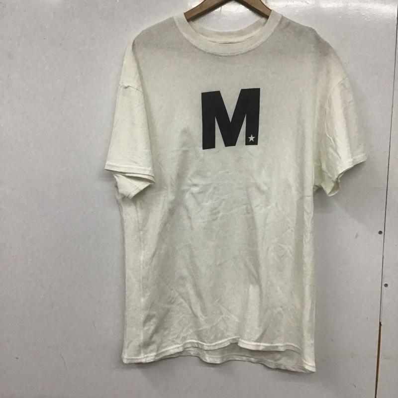 エム M Tシャツ 半袖 L プリント X ロゴ、文字 白 / ホワイト /  メンズ USED 古着 中古 10138212