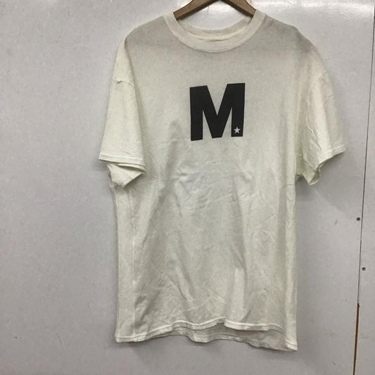エム M Tシャツ 半袖 L プリント X ロゴ、文字 白 / ホワイト /  メンズ USED 古着 中古 10138212