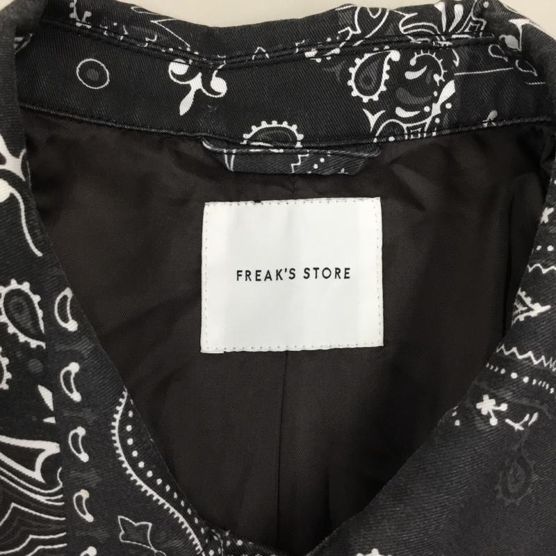 フリークスストア FREAK S STORE ジャケット、上着 ジャケット、ブレザー カジュアルジャケット カラージャケット アウター 前ボタン M ペイズリー 白 / ホワイト / X 黒 / ブラック /  メンズ USED 古着 中古 10120077