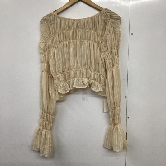 ダブルクローゼット w closet カーディガン 長袖 FREE 無地 ベージュ / ベージュ /  レディース USED 古着 中古 10140689