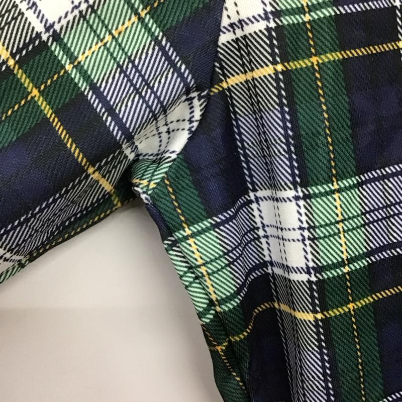 エルエルビーン L.L.Bean カットソー 半袖 半袖カットソー ジップアップネック プルオーバー 90s L チェック マルチカラー / マルチカラー /  メンズ USED 古着 中古 10141265
