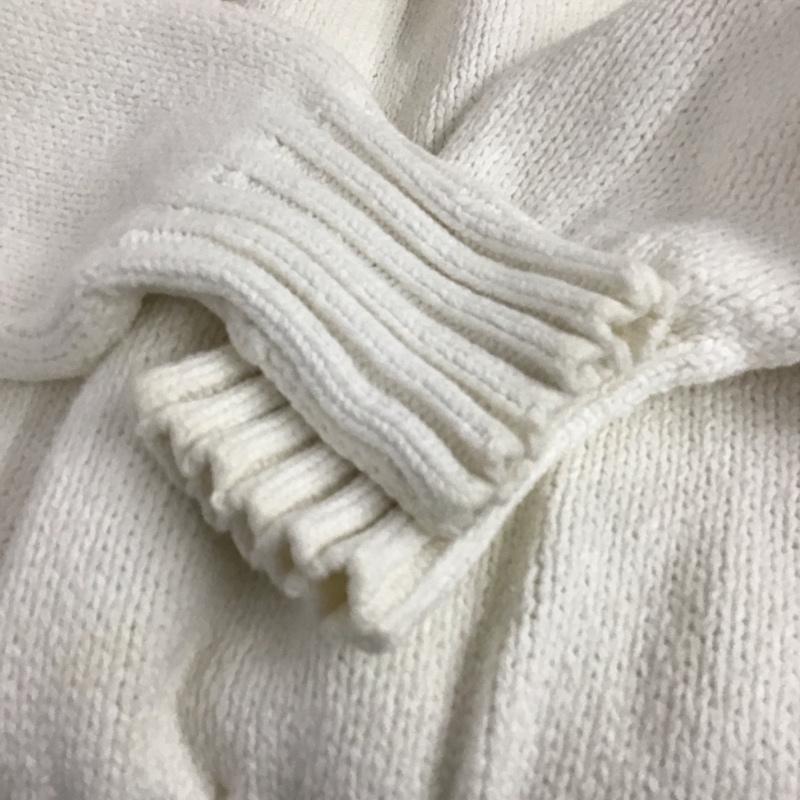 ポロバイラルフローレン Polo by RALPH LAUREN ニット、セーター 長袖 長袖ニットカットソー Vネック セーター M ロゴ、文字 白 / ホワイト /  メンズ USED 古着 中古 10141738