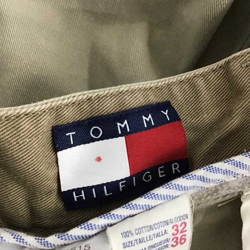 トミーヒルフィガー TOMMY HILFIGER パンツ チノパン チノパン ワイドパンツ カジュアルパンツ 32インチ ロゴ、文字 ベージュ / ベージュ /  メンズ USED 古着 中古 10140976