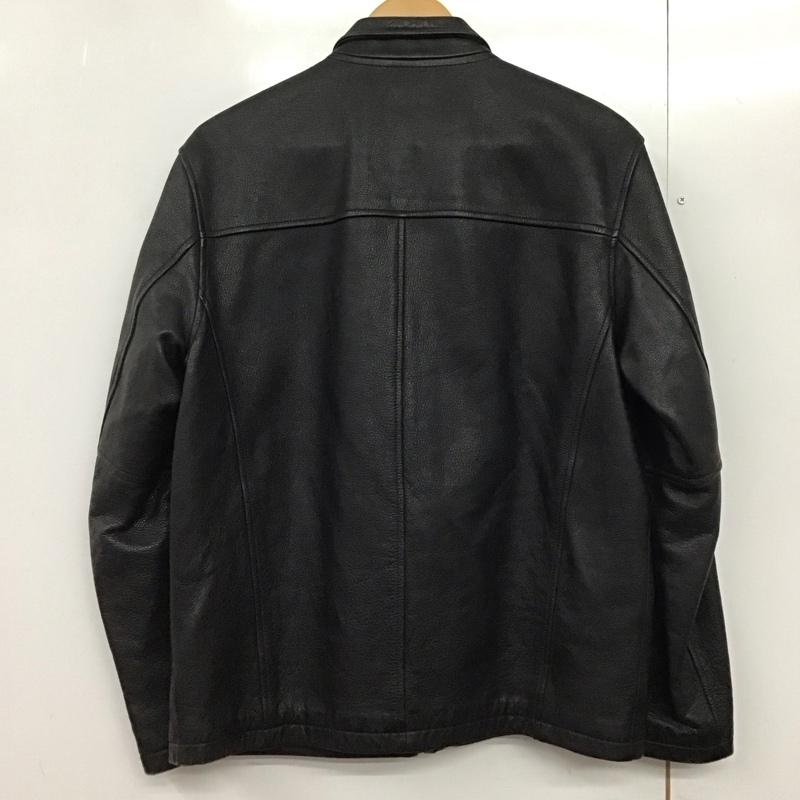 ディーケーエヌワイ DKNY ジャケット、上着 ジャケット、ブレザー ジップアップジャケット レザージャケット アウター S 無地 黒 / ブラック /  メンズ USED 古着 中古 10144456