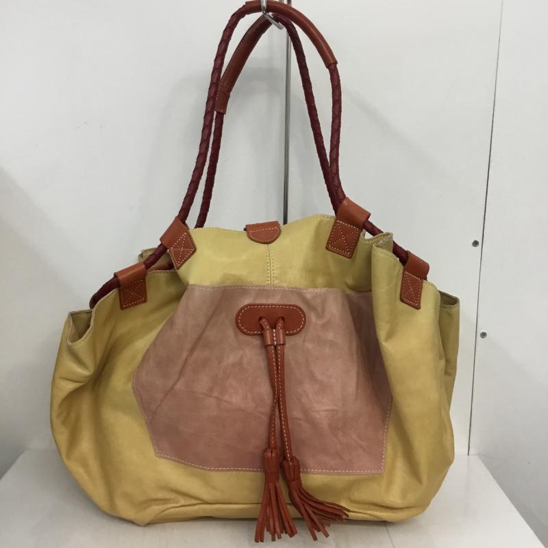 ロンエキャレ パー アカミネ ROND et CARRE par AKAMINE ハンドバッグ ハンドバッグ タグ付き 無地 ベージュ / ベージュ / X 桃 / ピンク / X キャメル / キャメル /  レディース USED 古着 中古 10045411
