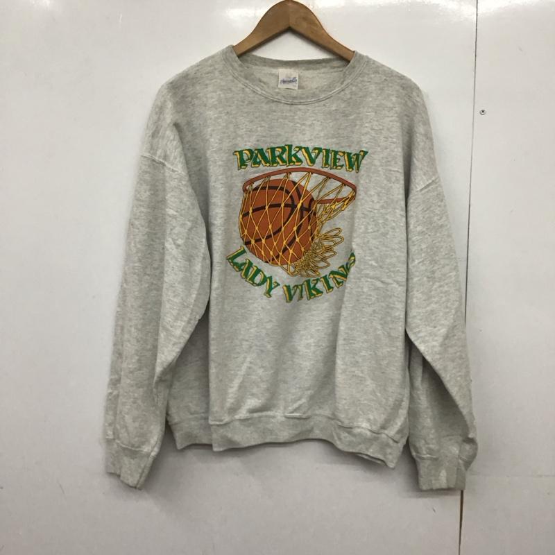 古着 USED トレーナー 長袖 長袖トレーナー スウェット クルーネック プルオーバー 80s 90s usa製 XXL プリント 灰 / グレー /  メンズ USED 古着 中古 10147274