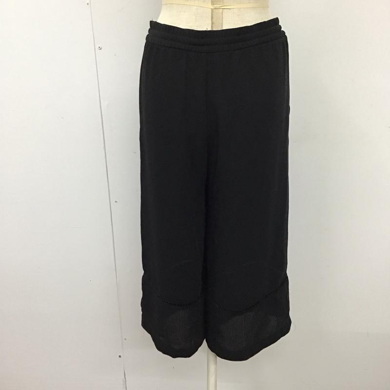 ザラウーマン ZARA WOMAN ボトムス ボトムス メッシュ イージーパンツ ガウチョパンツ S 無地 黒 / ブラック /  レディース USED 古着 中古 10120901
