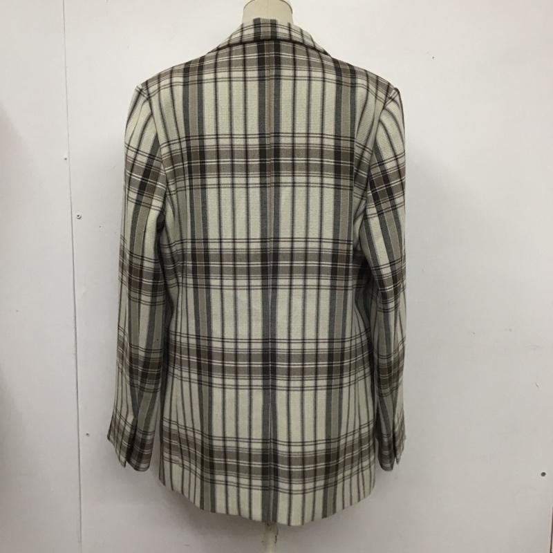 マウジー MOUSSY ジャケット、上着 ジャケット、ブレザー 010CSS30-0490 ダブルボタンジャケット 2 チェック 白 / ホワイト / X 茶 / ブラウン / X ダークブラウン / ダークブラウン /  レディース USED 古着 中古 10124979