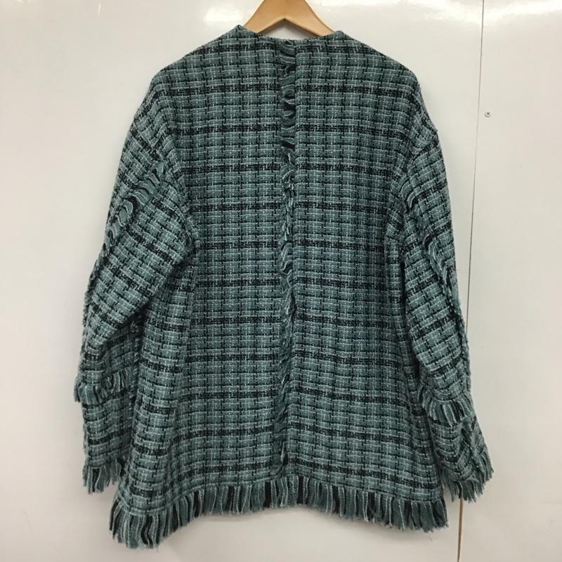 スライ SLY ジャケット、上着 ジャケット、ブレザー 039han30-0021 ツィードフリンジジャケット カジュアルジャケット アウター FREE チェック マルチカラー / マルチカラー /  レディース USED 古着 中古 10147692