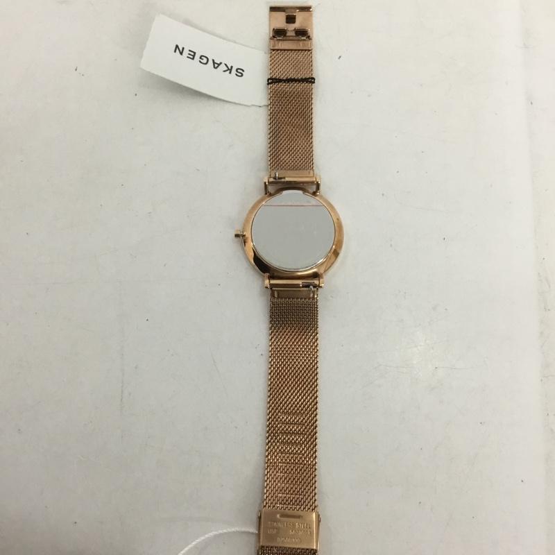 スカーゲン SKAGEN 腕時計 アナログ（クォーツ式） SKW2714 メッシュ ロゴ、文字 金 / ゴールド /  レディース USED 古着 中古 10135173