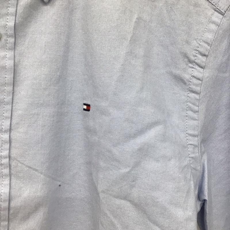 トミーヒルフィガー TOMMY HILFIGER シャツ、ブラウス 半袖 半袖シャツ ボタンダウンシャツ ポケットシャツ S ロゴ、文字 水色 / ライトブルー /  メンズ USED 古着 中古 10148700