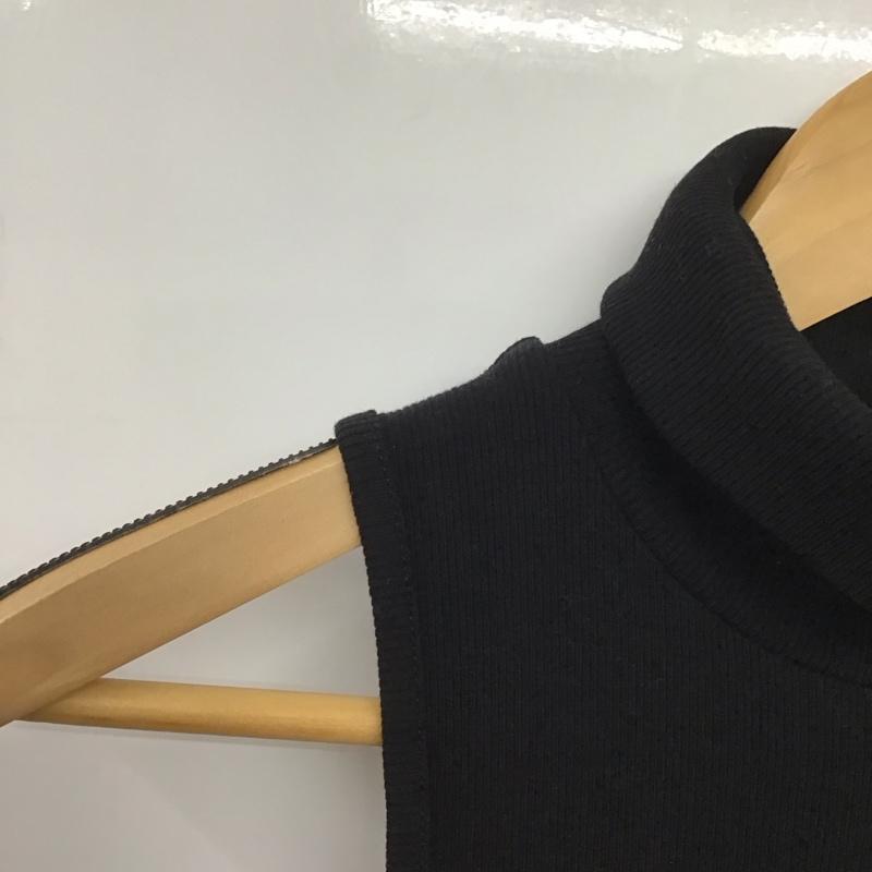 ザラ ZARA ワンピース ロングスカート ノースリーブ タートルネック リブ M 無地 黒 / ブラック /  レディース USED 古着 中古 10145966