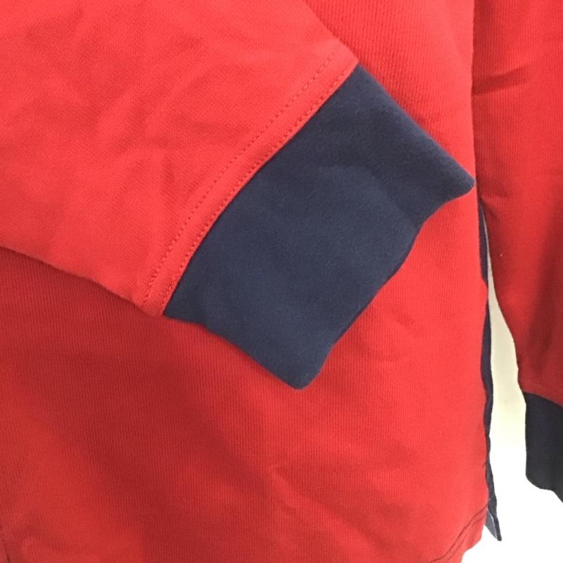 ブルックスブラザーズ BROOKS BROTHERS ポロシャツ 長袖 長袖ポロシャツ カラーシャツ 長袖カットソー M ロゴ、文字 赤 / レッド / X 紺 / ネイビー /  メンズ USED 古着 中古 10111110