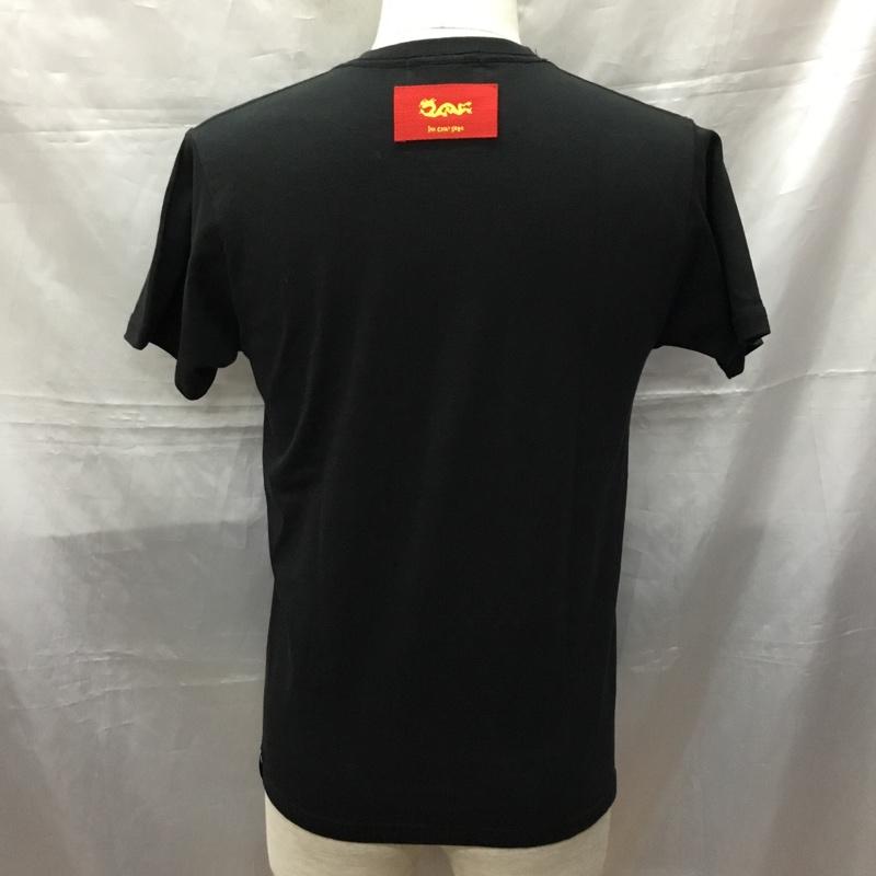 クリームソーダ CREAMSODA Tシャツ 半袖 半袖カットソー プリントTシャツ クルーネックカットソー S ロゴ、文字 黒 / ブラック /  メンズ USED 古着 中古 10114596