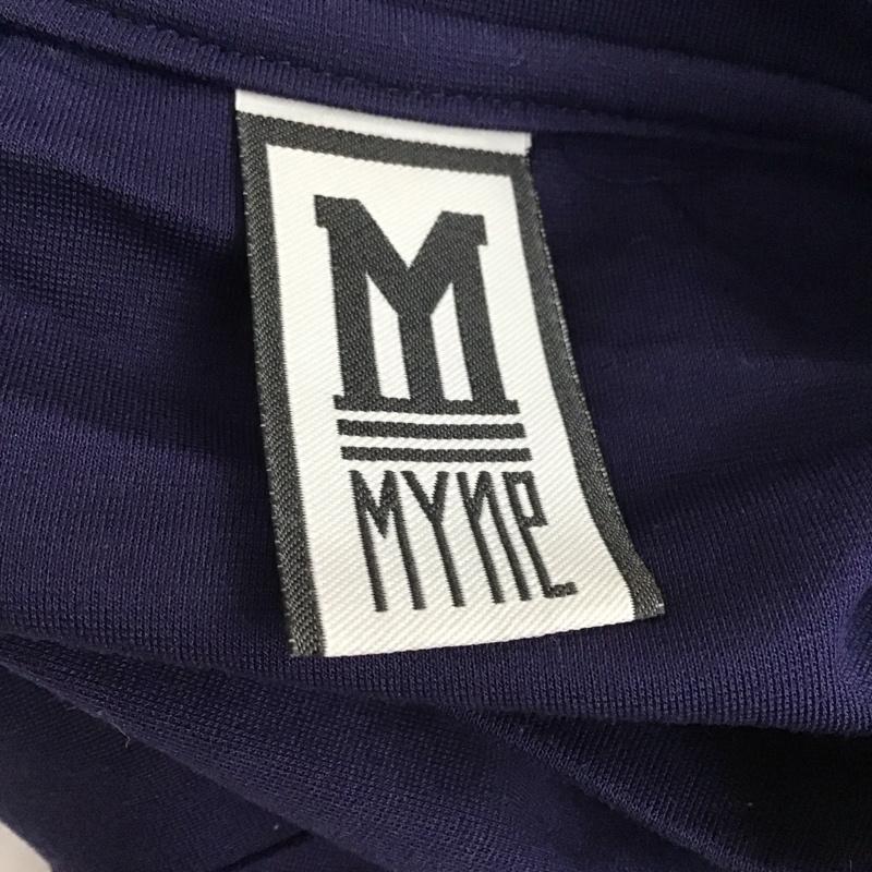 マイン MYne カットソー 長袖 myc9c371 長袖カットソー クルーネックカットソー サイドライン S ロゴ、文字 紺 / ネイビー /  メンズ USED 古着 中古 10112711