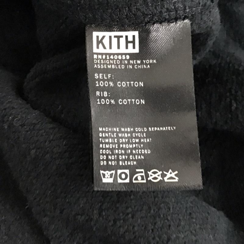 キス KITH トレーナー 長袖 長袖トレーナー スウェット クルーネック プルオーバー L ロゴ、文字 黒 / ブラック /  メンズ USED 古着 中古 10140833