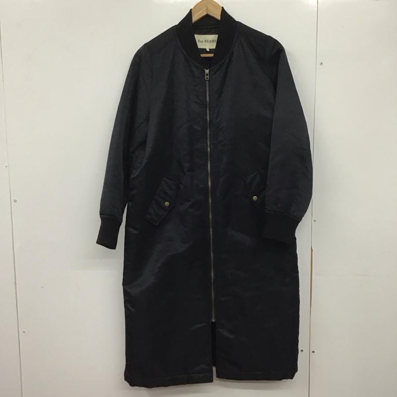 レイビームス Ray BEAMS コート コート一般 63-19-0132-895 ロングMA-1コート 1 無地 黒 / ブラック /  レディース USED 古着 中古 10146602