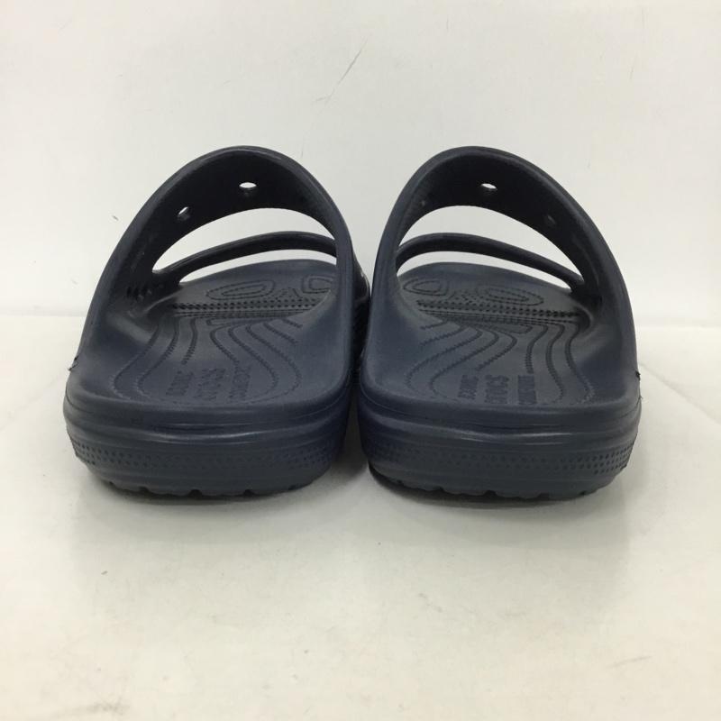 クロックス crocs サンダル サンダル コンフォートサンダル シャワーサンダル 29cm 29.0cm ロゴ、文字 紺 / ネイビー /  メンズ USED 古着 中古 10147719
