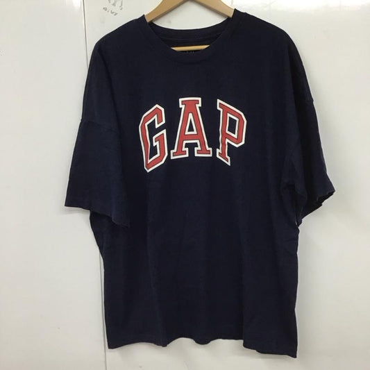 ギャップ GAP Tシャツ 半袖 L ロゴ、文字 X プリント 紺 / ネイビー /  メンズ USED 古着 中古 10128496