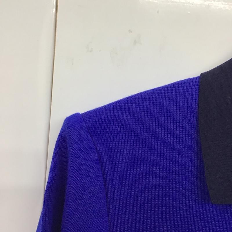 イヴサンローラン Yves Saint Laurent ニット、セーター 長袖 M 無地 青 / ブルー /  レディース USED 古着 中古 10131118