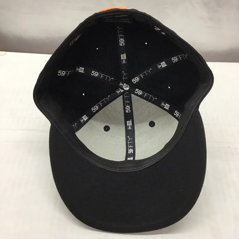 ニューエラ NEW ERA 帽子 キャップ 59FIFTY デトロイト タイガース 58.7cm ロゴ、文字 黒 / ブラック / X 橙 / オレンジ /  メンズ USED 古着 中古 10117960