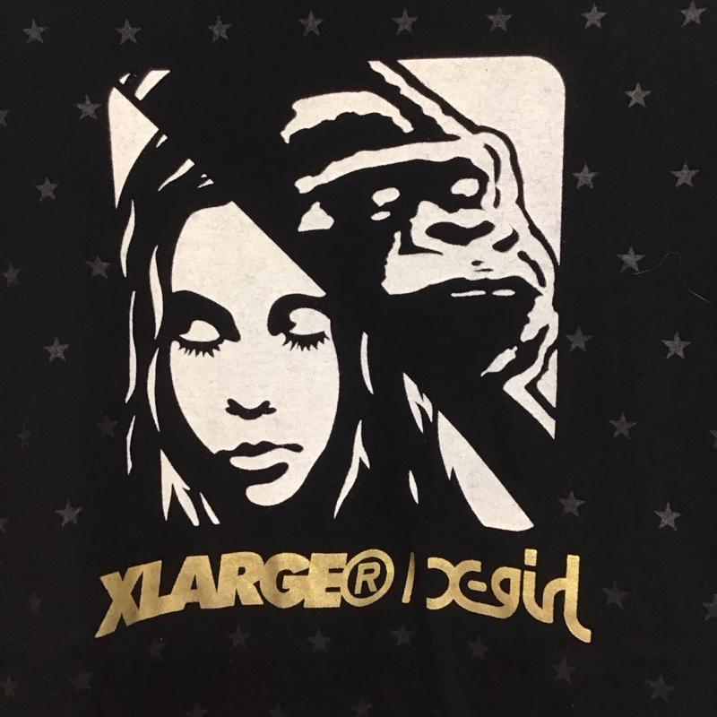 エクストララージ XLARGE Tシャツ 半袖 半袖カットソー プリントTシャツ クルーネックカットソー xgirl S プリント 黒 / ブラック /  メンズ USED 古着 中古 10133680