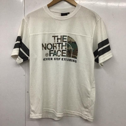 ザノースフェイス THE NORTH FACE Tシャツ 半袖 NT31801M メッシュＴシャツ カモロゴT L ロゴ、文字 白 / ホワイト /  メンズ USED 古着 中古 10131334