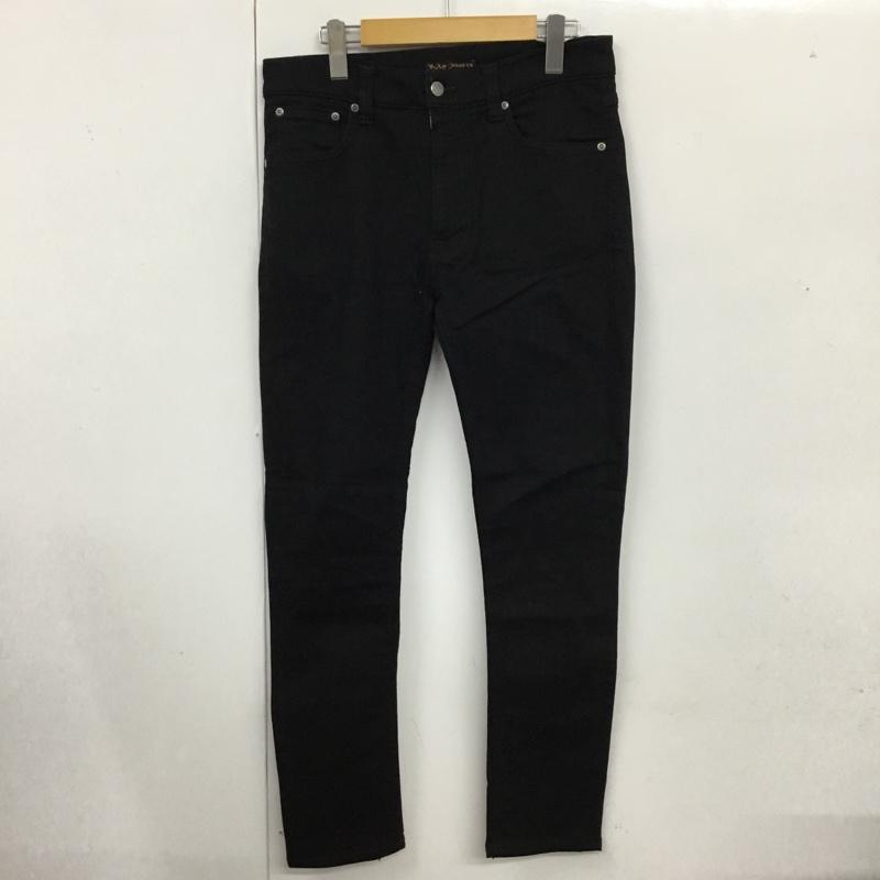 ヌーディージーンズ Nudie Jeans パンツ デニム、ジーンズ 1009413 デニムパンツ ブラックデニム カジュアルパンツ 31インチ 無地 黒 / ブラック /  メンズ USED 古着 中古 10110008