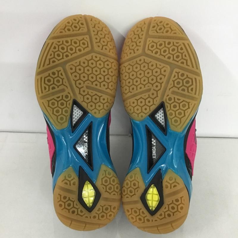 ヨネックス YONEX スニーカー スニーカー バドミントン シューズ パワークッション エクリプションZ 24.5cm 24.5cm ロゴ、文字 黒 / ブラック / X 桃 / ピンク / X 青 / ブルー /  レディース USED 古着 中古 10142461