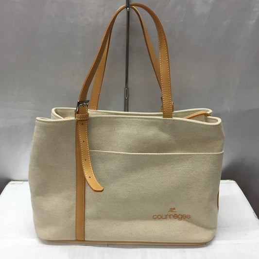 クレージュ courreges ハンドバッグ ハンドバッグ ロゴ、文字 ベージュ / ベージュ /  レディース USED 古着 中古 10113526
