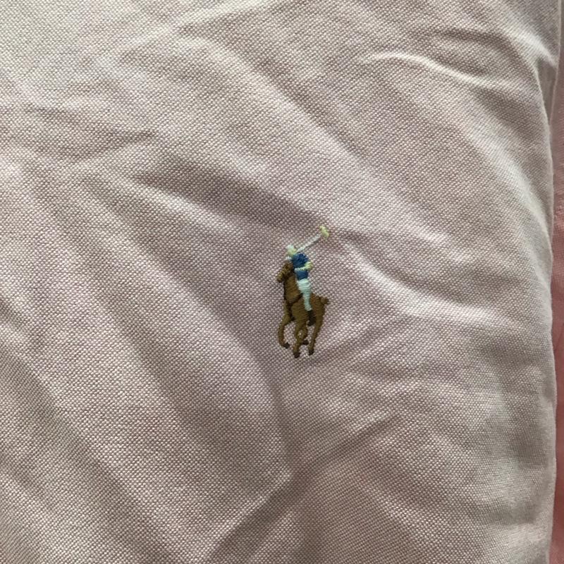 ラルフローレン RALPHLAUREN シャツ、ブラウス 長袖 長袖シャツ カラーシャツ ポケットシャツ 長袖カットソー ボタンダウンシャツ XXL ロゴ、文字 桃 / ピンク /  メンズ USED 古着 中古 10117448