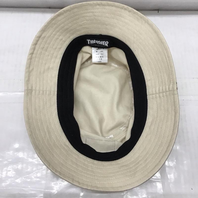 スラッシャー THRASHER 帽子 ハット SKATE AND DESTROY バケットハット 総柄 ベージュ / ベージュ /  メンズ USED 古着 中古 10114323