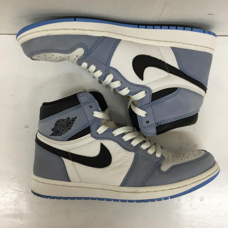 ナイキ NIKE スニーカー スニーカー 555088-134 Air Jordan 1 High OG University Blue 25.5cm ロゴ、文字 白 / ホワイト / X 水色 / ライトブルー /  メンズ USED 古着 中古 10141431