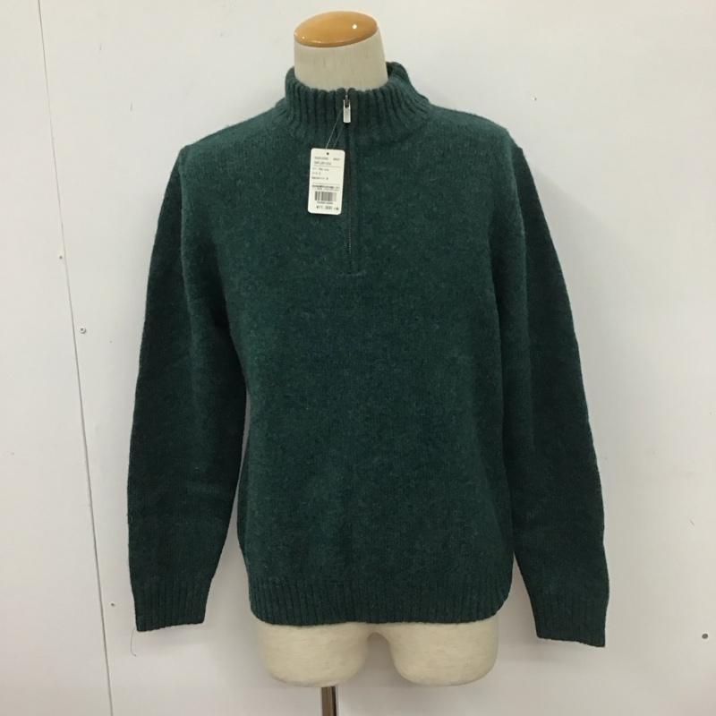 エルエルビーン L.L.Bean ニット、セーター 長袖 ハーフジップ S 無地 緑 / グリーン /  メンズ USED 古着 中古 10111370