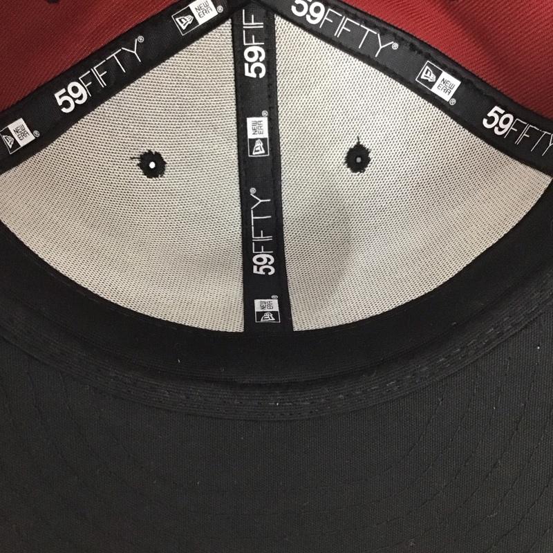 ニューエラ NEW ERA 帽子 キャップ 59FIFTY MLB ロゴ、文字 黒 / ブラック / X 赤 / レッド /  メンズ USED 古着 中古 10132438