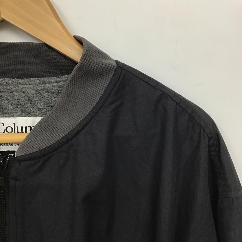 コロンビア Columbia ジャケット、上着 ジャケット、ブレザー ジップアップジャケット ナイロンジャケット アウター M ロゴ、文字 黒 / ブラック /  メンズ USED 古着 中古 10134705