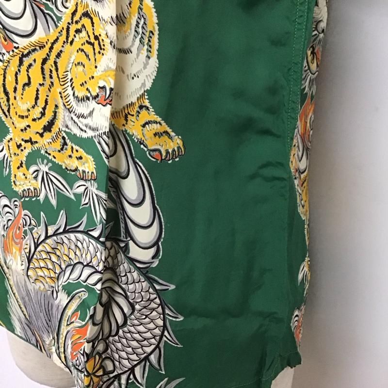 ウエアハウス WAREHOUSE シャツ、ブラウス 半袖 半袖シャツ アロハシャツ カジュアルシャツ カラーシャツ プリント 緑 / グリーン /  メンズ USED 古着 中古 10106770