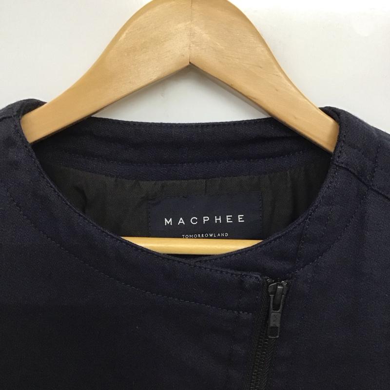 マカフィー MACPHEE ジャケット、上着 ジャケット、ブレザー 38 無地 黒 / ブラック / X 紺 / ネイビー /  レディース USED 古着 中古 10141221