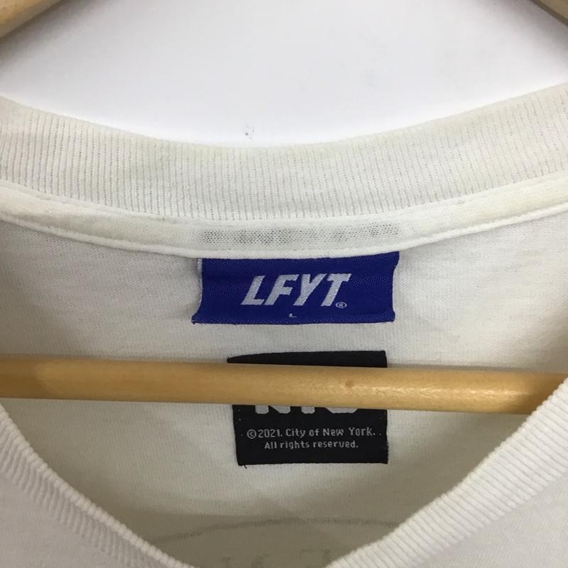ラファイエット Lafayette Tシャツ 半袖 半袖カットソー プリントTシャツ クルーネックカットソー L ロゴ、文字 白 / ホワイト /  メンズ USED 古着 中古 10146208