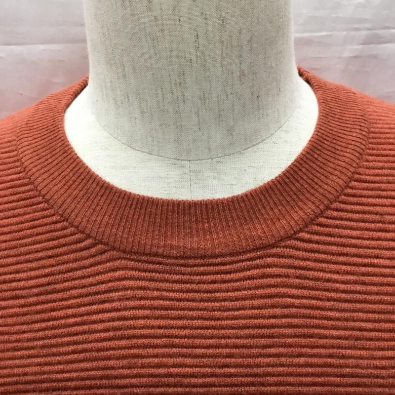 メンズ メルローズ MEN S MELROSE ニット、セーター 長袖 長袖ニットカットソー ニット セーター クルーネックニット 4 無地 橙 / オレンジ /  メンズ USED 古着 中古 10116867