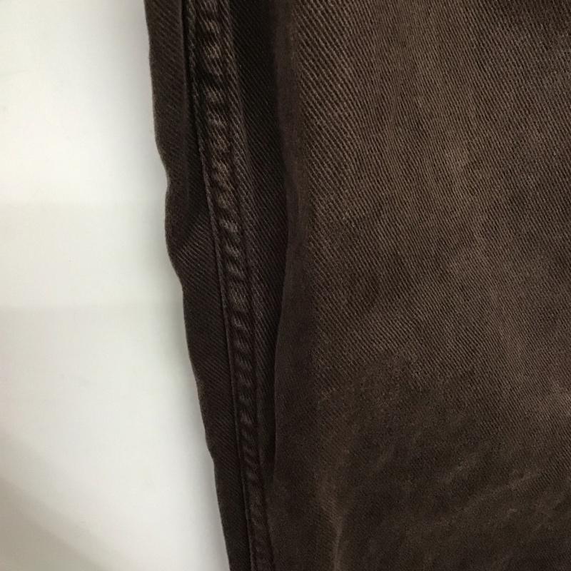 ザラ ZARA パンツ デニム、ジーンズ デニムパンツ ワイドパンツ カジュアルパンツ ストレッチパンツ 36 無地 茶 / ブラウン /  レディース USED 古着 中古 10143778